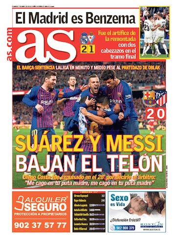 Las portadas de AS de abril