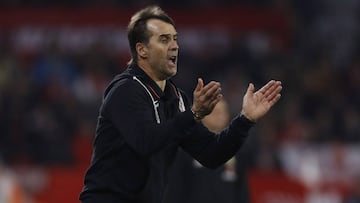 Lopetegui, en un partido con el Sevilla.