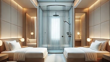 Viajan dos compañeros de trabajo y les toca compartir habitación: todo bien hasta que ven la ducha del hotel