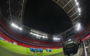 Real Madrid train at Wembley ahead of the MD4 meeting with Tottenham.