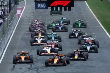 Momento de la salida del Gran Premio. 