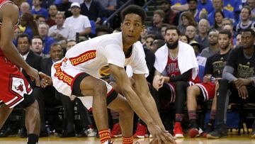 Patrick McCaw, durante un partido con Golden State Warriors.