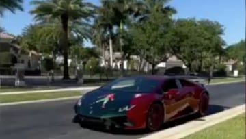 The influencer showed off his new Lamborghini Huracan, whose unique design is inspired by Portugal and Al Nassr star Ronaldo.