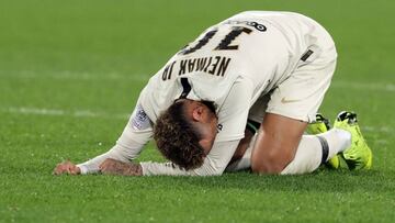 Neymar, en el partido contra el Girondins de Burdeos.