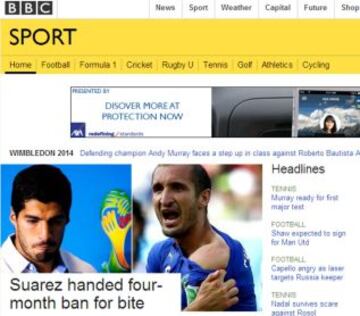 Portadas de la prensa extranjera