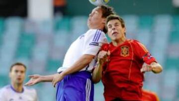 <b>SIN VICTORIA. </b>Azpilicueta fue de los que lo intentó sin descanso, pero España no pudo ganar.