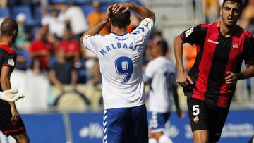 Malbasic se lamenta durante el partido ante el Reus.