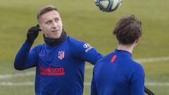 Saponjic, durante un entrenamiento. 