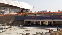 Así van las obras de los exteriores y accesos al Wanda Metropolitano