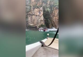 Cae una roca gigante en Brasil y provoca un trágico desenlace