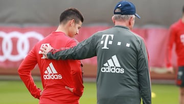 James Rodríguez y Jupp Heynckes en Bayern Múnich