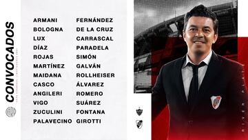 Gallardo dio a conocer la lista de convocados para la revancha contra Atl&eacute;tico Mineiro, en la que figuran tanto Fabrizio Angileri como Nicol&aacute;s De La Cruz.