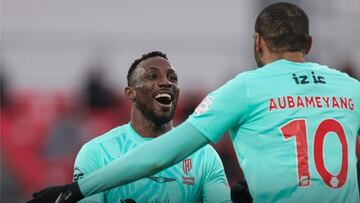 Julián Quiñones y Aubameyang celebran la victoria del Al Qadsiah.