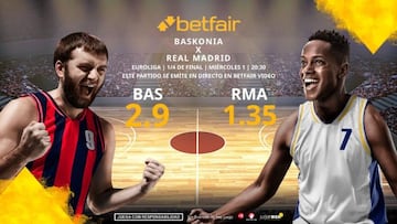 Saski Baskonia vs. Real Madrid: horario, TV, estadísticas, cuadro y pronósticos