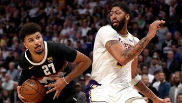 Anthony Davis, durante el partido de la NBA que ha enfrentado a Los Ángeles Lakers y a los Denver Nuggets