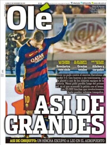 Portadas de la prensa mundial