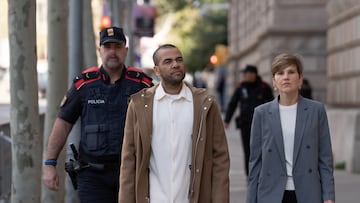 Dani Alves, convicted of sexual assault, made his court appearance in Barcelona on Thursday after being released from prison on a 1 million euro bail.