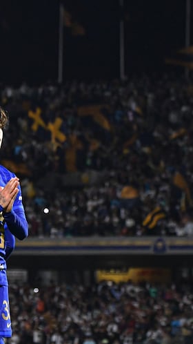 Jordan Carrillo celebrates his goal 1-0 of Pumas during the 4th round match between Pumas UNAM and Santos as part of the Liga BBVA MX, Torneo Clausura 2026 at Olimpico Universitario Stadium, on January 30, 2026 in Mexico City, Mexico.