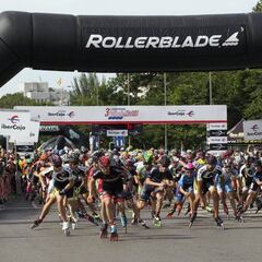La élite del patinaje de velocidad toma La Castellana