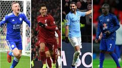 Vardy, Firmino, Mahrez o Kant&eacute;, varios de los jugadores que se han quedado fuera del top 50 de FourFourTwo. 