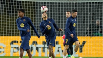 The Barça trio of Robert Lewandowski, Raphinha and Lamine Yamal have bagged a total of 46 goals to date this season in all competitions.