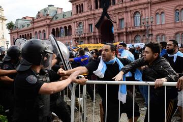 Altercados en los alrededores de la Casa Rosada