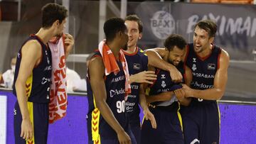 El MoraBanc Andorra, durante un partido de la Liga ACB