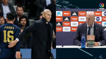 Imperdible la cara de Zidane al ser preguntando por James