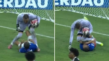 La secuencia que desató la tangana brutal en el Cruzeiro-Atlético Mineiro: cruce de cables tremendo