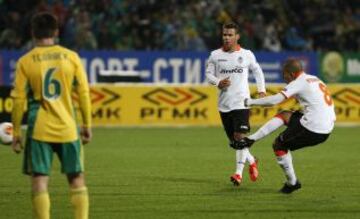 Kuban-Valencia. Feghouli marcó el segundo y definitivo gol del partido. resultado final 0-2.