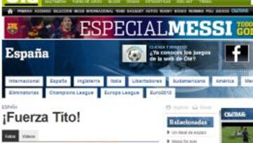 Ol&eacute; se hizo eco, al igual que el resto de medios internacionales, de la noticia sobre Tito Vilanova.