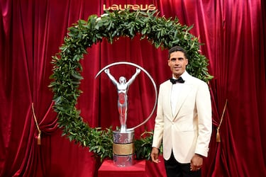 Varane a su llegada a los Premios Laureus del deporte.