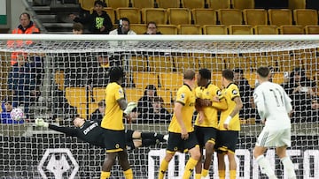 El gol de Bruno que le dio el triunfo al Castilla contra el Wolverhampton.