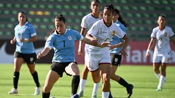 Partido de Copa América Femenina entre Uruguay y Venezuela.
