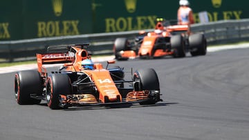 July 30th 2017,  Hungaroring, Mogyor&oacute;d, Hungary; Formula One Grand Prix of Hungary, Race Day;  Fernando Alonso - McLaren Honda MCL32   (Photo by Octane/Action Plus via Getty Images)