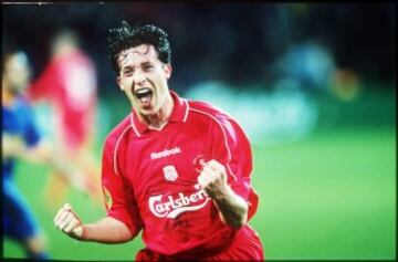 Divine intervention. Robbie Fowler, or 'God' restored Liverpool's lead. 4-3 Min.72.