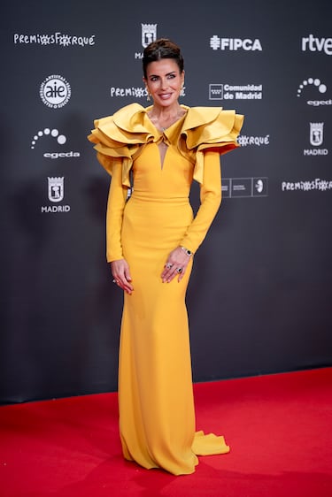 La presentadora Beatriz Jarrín posa en la alfombra roja de la 31 edición de los Premios José María Forqué.