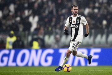 Miralem Pjanic of Juventus in action against Parma.