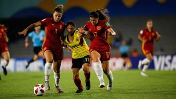 La Selección Colombia Sub-17 femenina empató 1-1 contra España en el estadio Charrúa de Montevideo, en la jornada 2 del grupo D del Mundial de Uruguay.