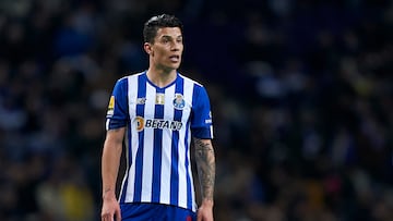 PORTO, PORTUGAL - JANUARY 15:  Mateus Uribe of FC Porto looks on during the Liga Portugal Bwin match between FC Porto and FC Famalicao at Estadio do Dragao on January 15, 2023 in Porto, Portugal. (Photo by Jose Manuel Alvarez/Quality Sport Images/Getty Images) 

XYZ