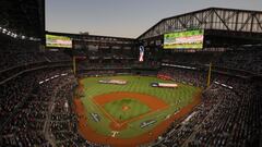 A general view of the stadium before Game Four of the Championship Series between the Houston Astros and the Texas Rangers at Globe Life Field