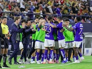 Olavio Vieira Dos Santos Junior Juninho celebrates his goal 0-1 of Pumas during the 15th round match between Atletico de San Luis and Pumas UNAM as part of the Liga BBVA MX Varonil, Torneo Clausura 2026 at Alfonso Lastras (Libertad Financiera) Stadium, on April 17, 2026 in San Luis Potosi, Mexico.