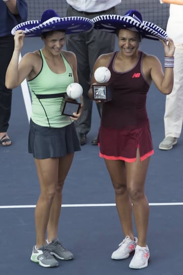 Heather Watson y Tatjana Maria, campeonas de dobles femenil en el Abierto Mexicano de Tenis