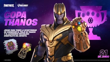 Anuncio oficial de la Copa Thanos en Fortnite