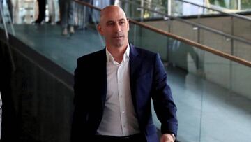 El presidente de la Real Federacion Española de Futbol ( RFEF ), Luis Rubiales.