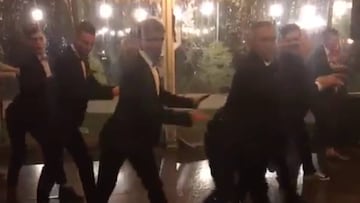 El bailecito viral de los jugadores del Girona en plena boda