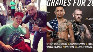 Conor McGregor retó a Max Holloway con una foto de su ojo herido y el estadounidense le respondió con un cartel de una posible pelea.
