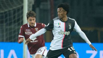 Juan Cuadrado durante un partido entre Juventus y Torino.