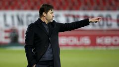 Coach of PSG Mauricio Pochettino during the French championship Ligue 1 football match between Dijon FCO (DFCO) and Paris Saint-Germain (PSG) on February 27, 2021 at Stade Gaston Gerard in Dijon, France - Photo Jean Catuffe / DPPI
 AFP7 
 27/02/2021 ONLY 