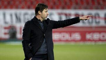 Coach of PSG Mauricio Pochettino during the French championship Ligue 1 football match between Dijon FCO (DFCO) and Paris Saint-Germain (PSG) on February 27, 2021 at Stade Gaston Gerard in Dijon, France - Photo Jean Catuffe / DPPI
 AFP7 
 27/02/2021 ONLY 